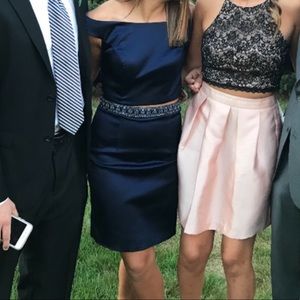 Navy Blue Sherri Hill Two Piece Dress